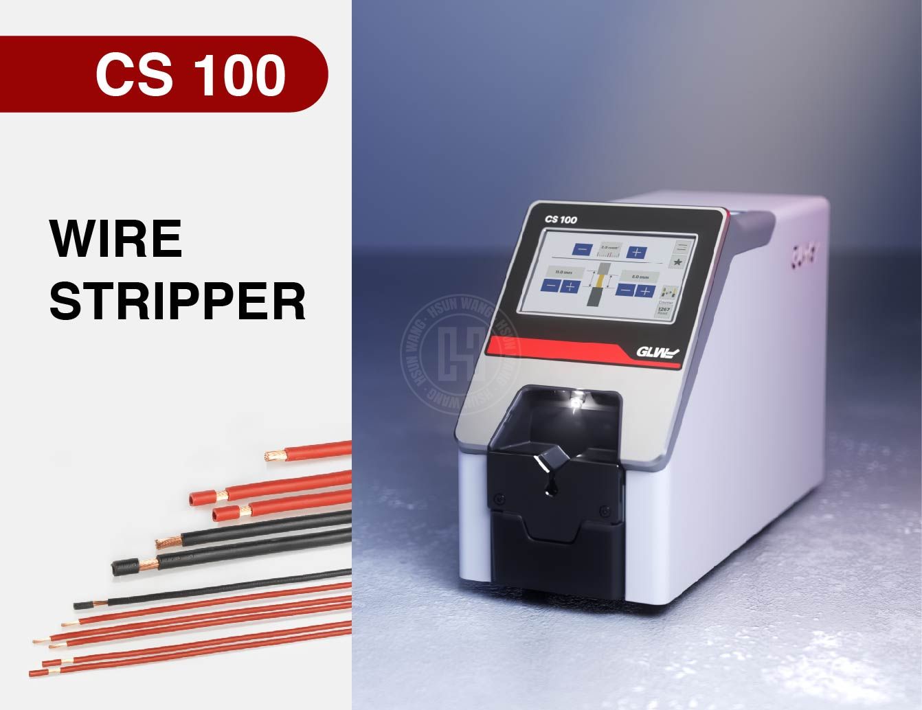 CS 100 自动剥线机以其高效率、精准度与人性化操作设计闻名，是电气与线束加工领域的理想设备。
无论是单线、小批量或持续生产，都能显著提升生产效率与品质稳定性。